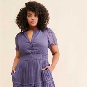 NWOT Anthropologie Purple Somerset dress